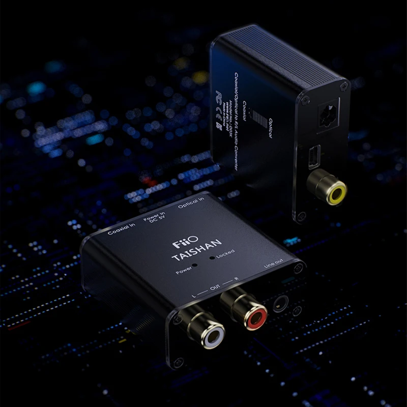 FiiO D03K Digital Audio Decoder MS8416T Receive chip MS4344 DAC Chip Coaxial Optical input 192kHz/24bit RCA/3.5mm output | Электроника