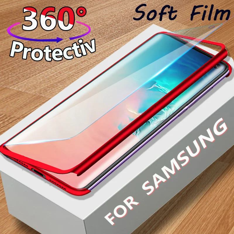 Чехол с полным покрытием для samsung S10 S9 + S8 Plus S10e Lite S7 S6 Edge чехол на 360 градусов Galaxy Note 9
