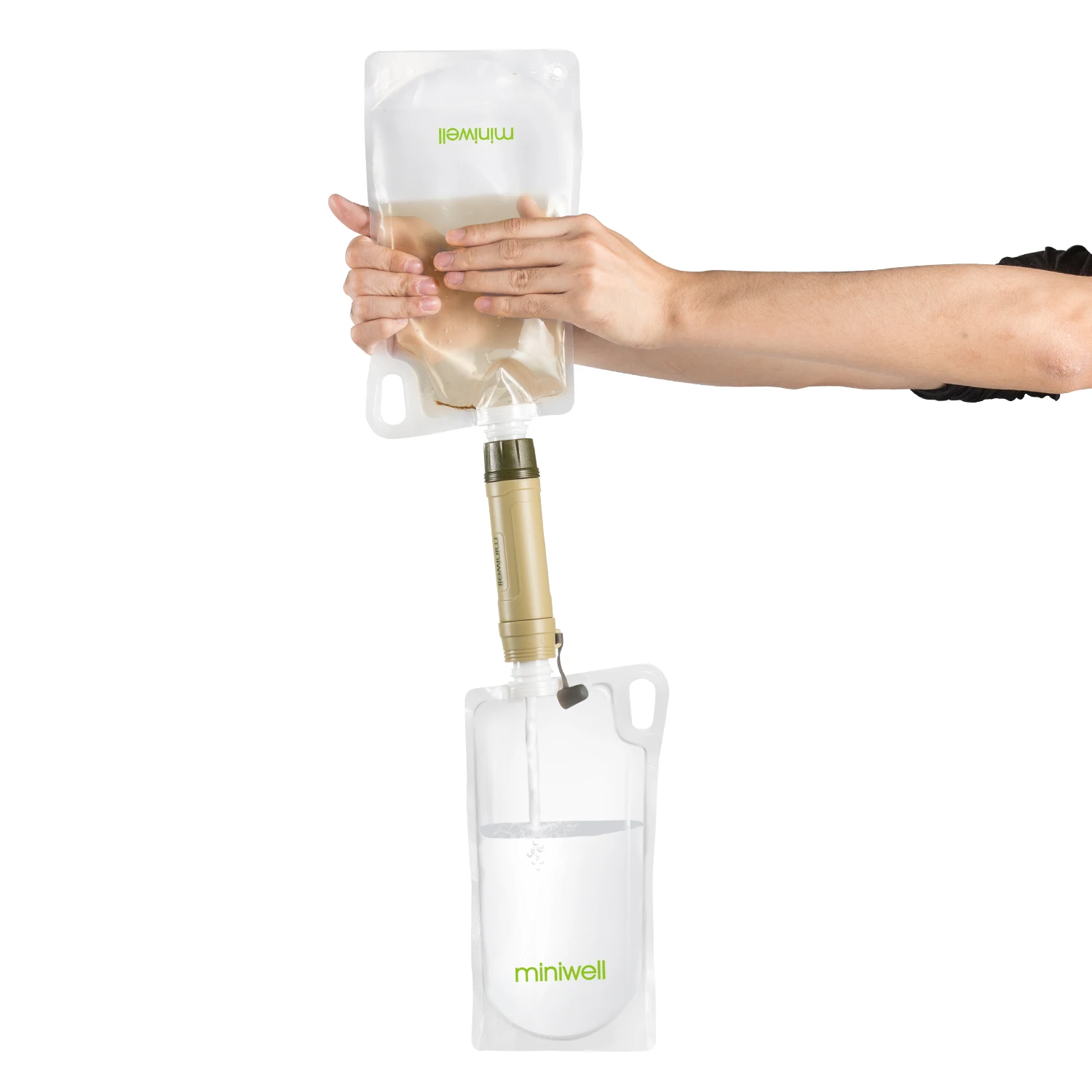 miniwell Outdoor Portable Water Filter L605B for Camping Hiking Emergency Life Survival | Спорт и развлечения