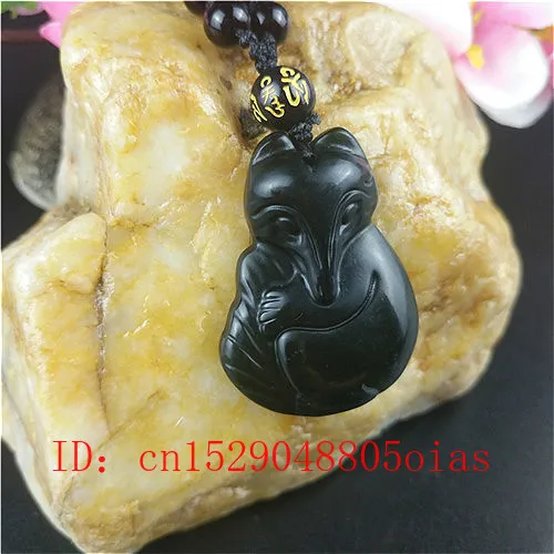 Сертифицированный китайский натуральный черный зеленый нефрит Феникс ожерелье