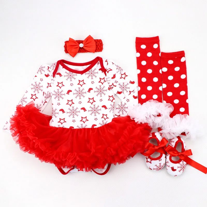 Милая детская одежда для маленьких девочек с надписью My First Christmas пачка