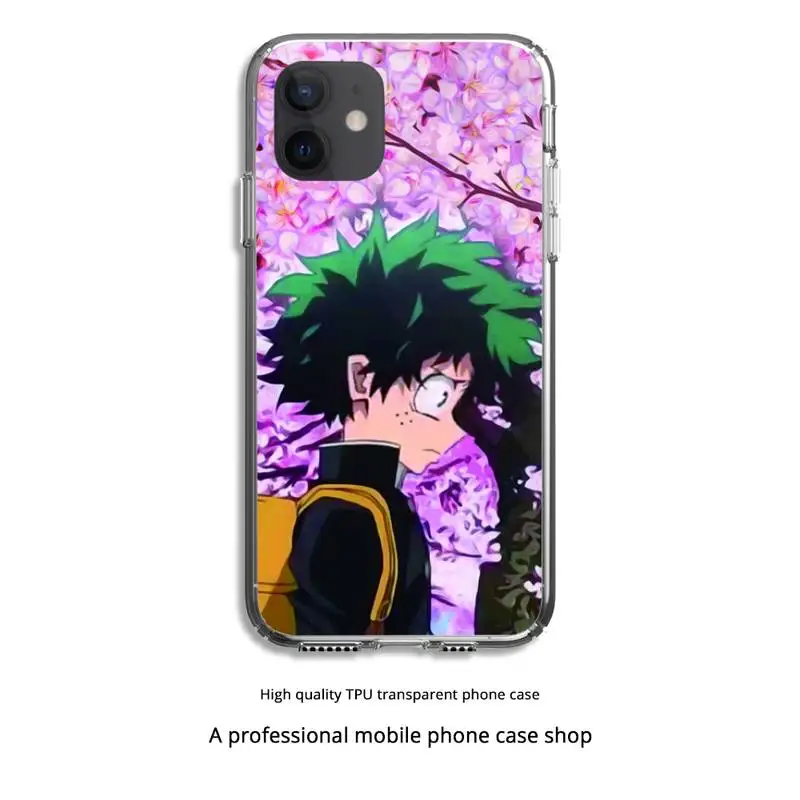 

Anime My Hero Academia Phone Case Clear Cover For Iphone 5 6 7 8 11 12 Plus XR X XS SE2020 11/12PRO Max Transparent Cases