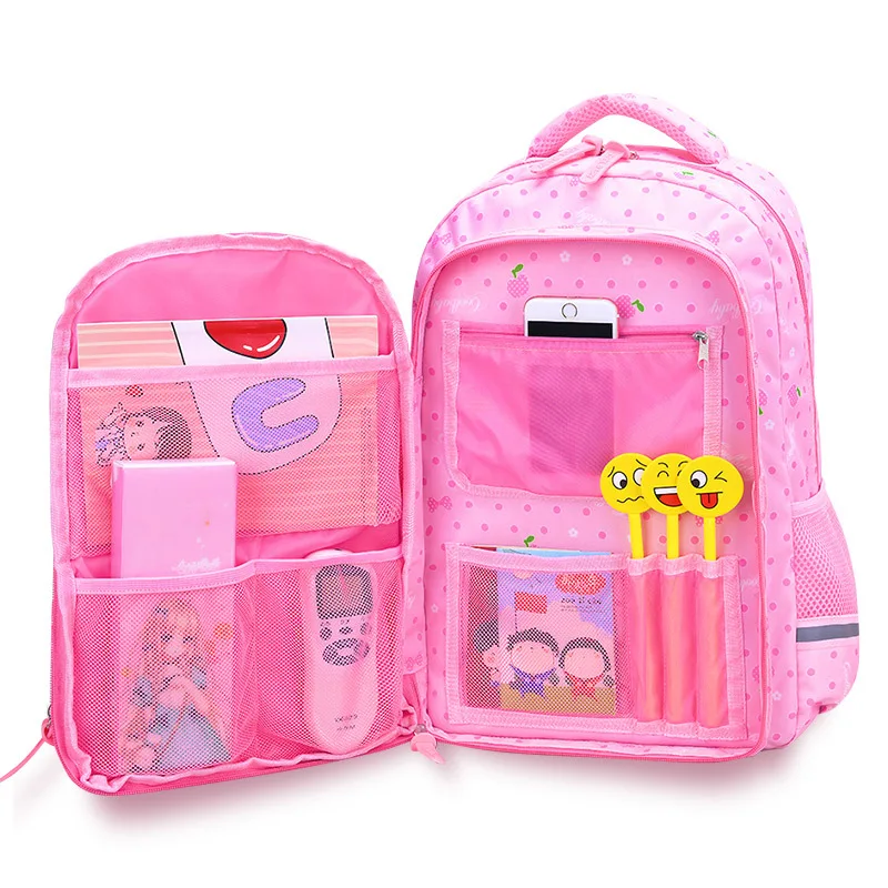 Школьная сумка для девочек 1-6 классов, вместительный ортопедический рюкзак принцессы для учеников начальной школы, детская школьная сумка