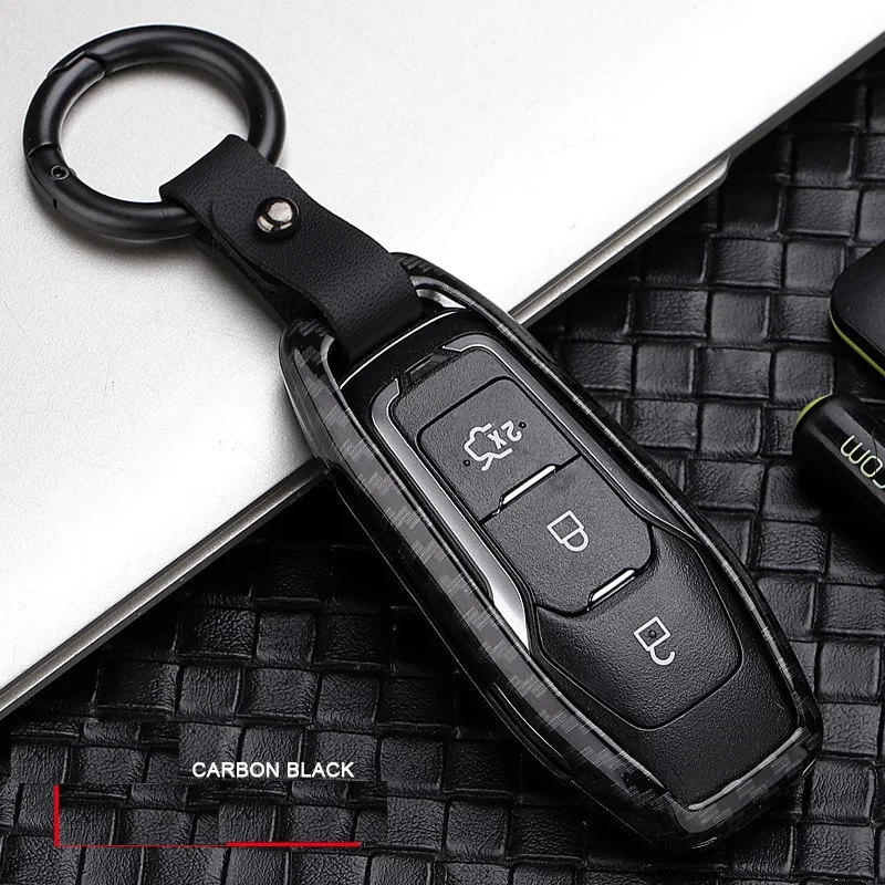 Чехол для автомобильного ключа из углеродного волокна Ford Fusion Mondeo Mustang F 150 Explorer Edge