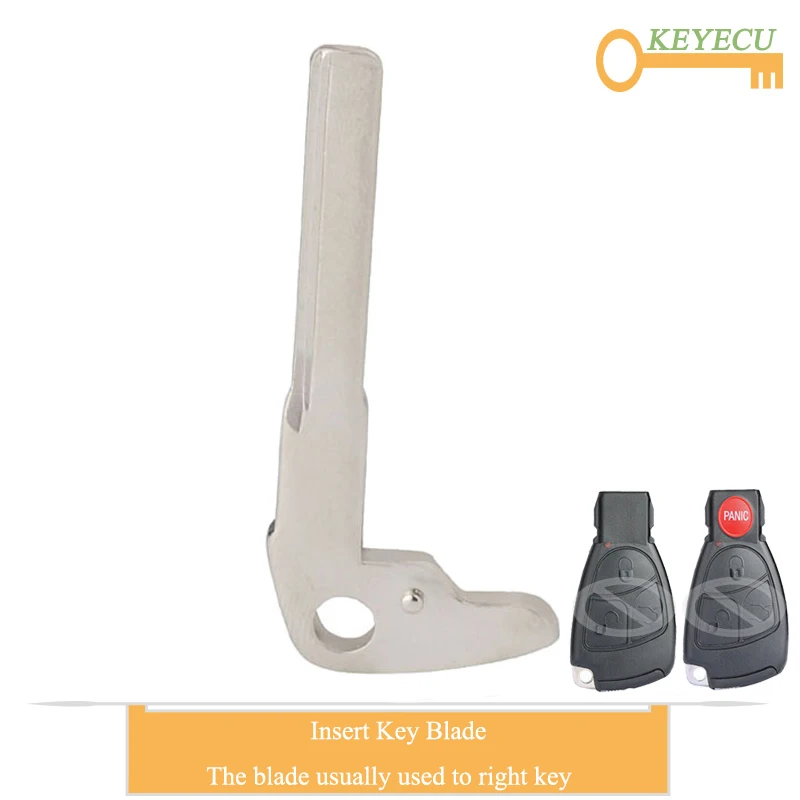 Запасной смарт ключ KEYECU для автомобиля лампа экстренного ключа Mercedes Benz MB B C E S Class