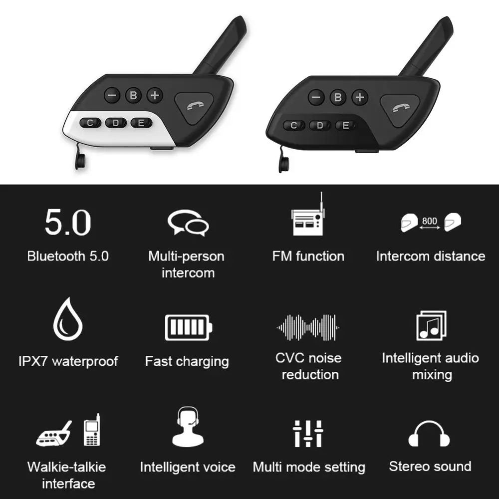 Bluetooth-интерком для мотоциклетного шлема M7 переговорное устройство Bluetooth FM MP3 мото