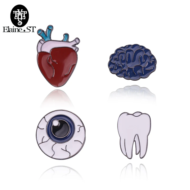 Медицинская докторская форма значок для мозга системы сердце зубы врачей