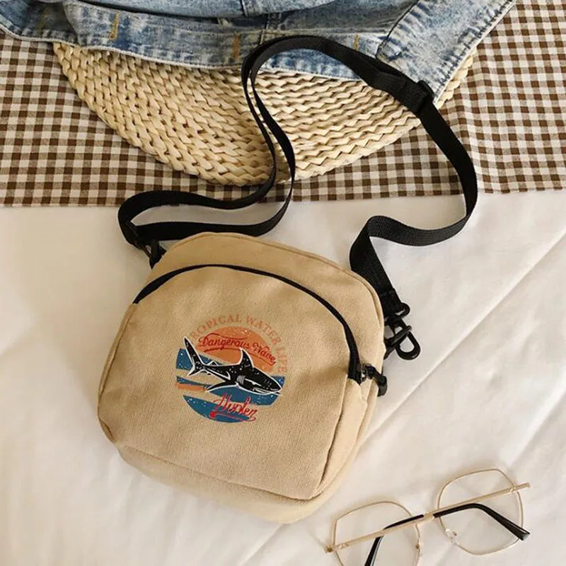 

Women's Shoulder Bag Canvas Mini Handbags Small Crossbody Bags 2021 Fashion Ladies Purse Phone Holder Bag