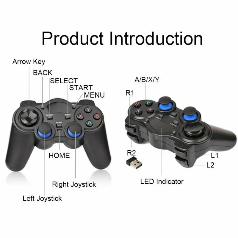 2021 2 4G беспроводные геймпады джойстик игровой контроллер для PS3 ПК Android Windows