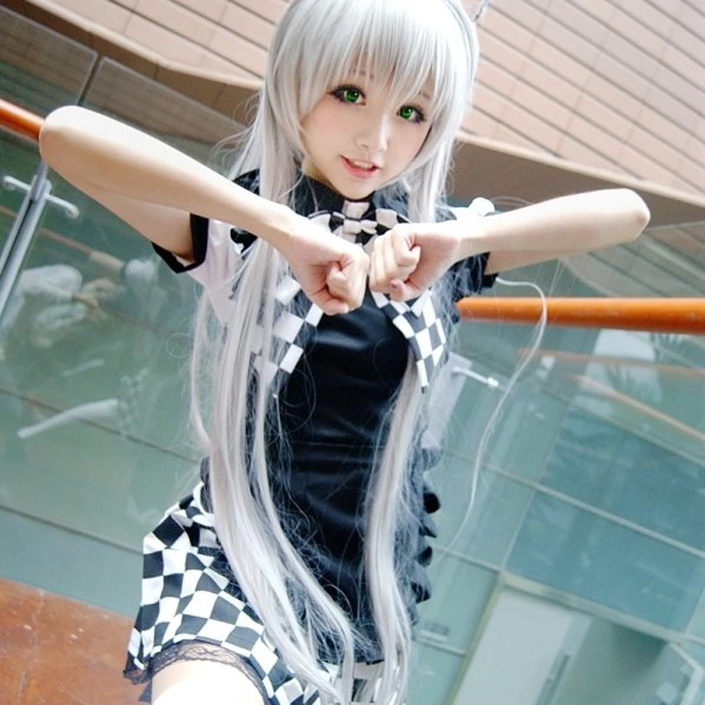 Nyaruratohotepu Yasaka Nyaruko Meidofuku Униформа костюмы для косплея платье горничной (рубашка +