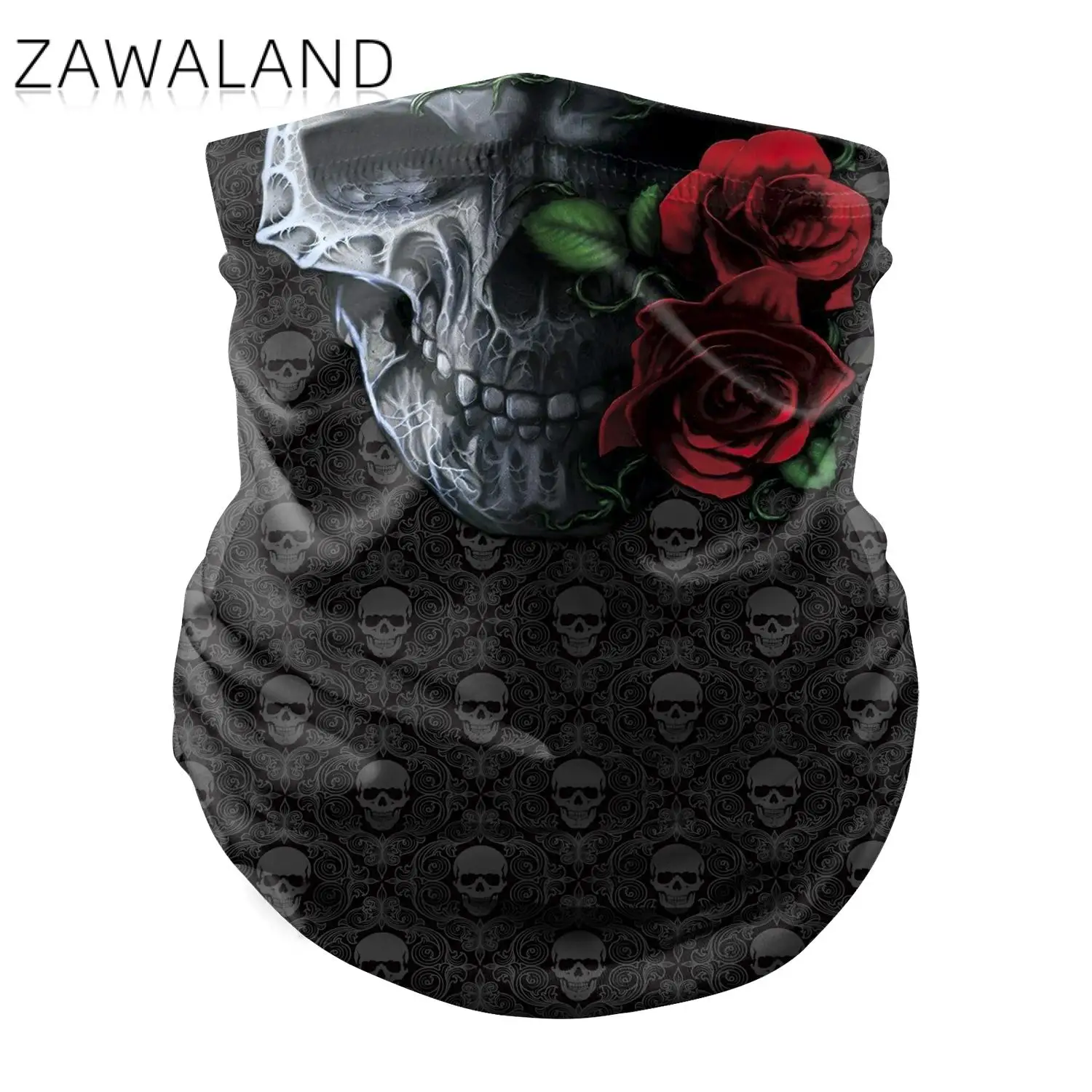 Zawaland/для взрослых 3D принт полумаска для лица ветрозащитные велосипедные шарфы