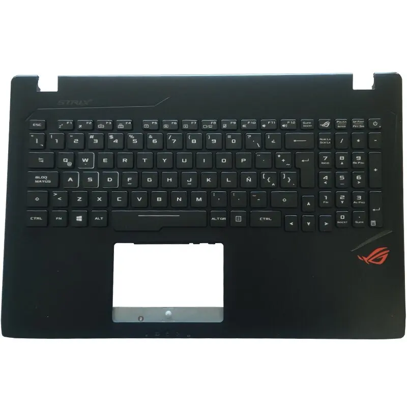 para Asus Rog Gl553 Gl553vd Gl553ve Gl553vw Zx53v Zx53vd Zx53ew Portátil la Latin Teclado Retroiluminado com Encosto de Mãos Capa Superior Novo Teclado de substituição