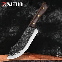 xituo high carbon stainless steel chef knife slaughter knife kitchen professional cleaver slicing knives handmade butcher knife