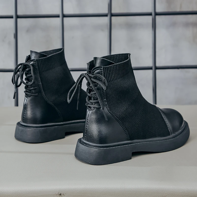 Новинка 2020 года Модные женские Ботинки martin в британском стиле кожаные