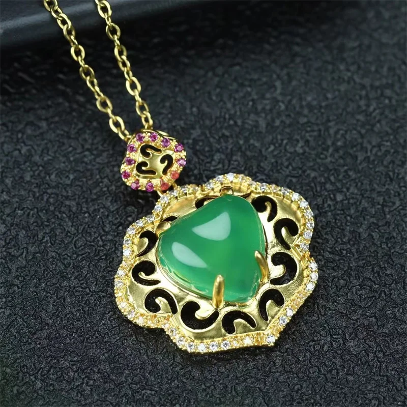 Горячая Распродажа натуральный ручная резьба Нефритовое медное покрытие 24K