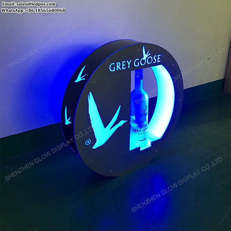 Перезаряжаемый светодиодный VIP сервис с логотипом под заказ серая гусиная