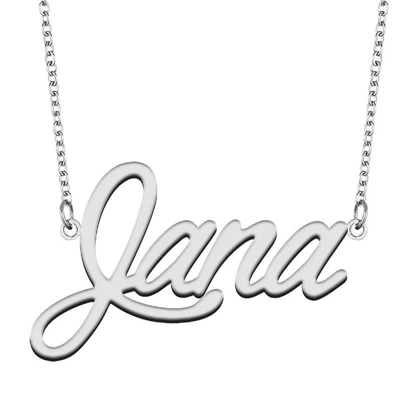 Jana Custom Name Necklace Customized Pendant Choker Personalized Jewelry Gift for Women Girls Friend Christmas Present