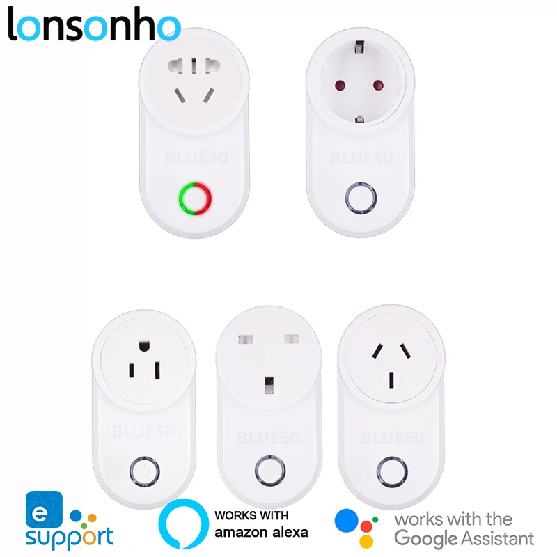 Lonsonho eWeLink Wifi смарт-розетка ЕС Франции в европейском стиле с изображением британского и американского Израиль австралийская au вилка работает с Amazon Alexa Google Home Mini