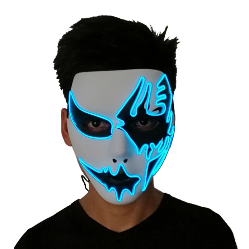 LED Light Mask Up Funny Masks from The Purge Election Year Great for Festival Cosplay Halloween Costume New Year Cosplay