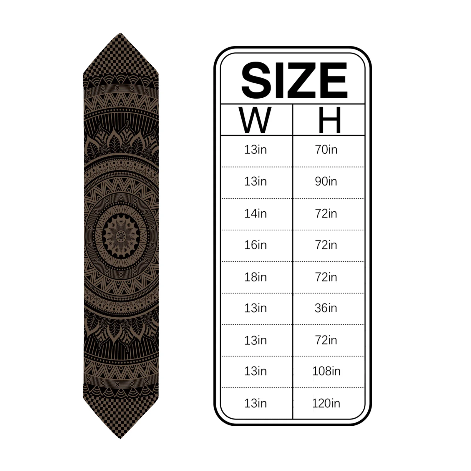 Hippie Black Mandala Bohemian Style Table Runner Christmas Decorations for Home Cloth Wedding Party Decor | Дом и сад