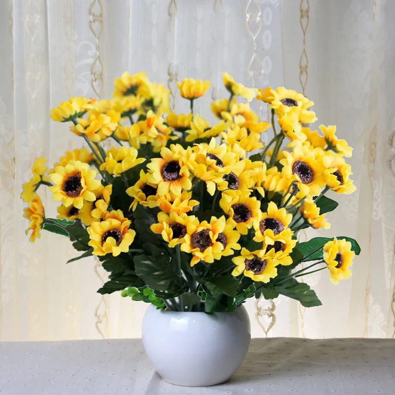 

Artificial Gerbera Daisy Flowers Fake Silk Floral Bridal Bouquet Wedding Home Decor