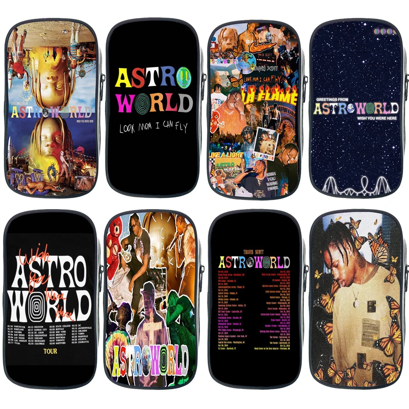 Вместительная сумка для ручек Travis Scotts ASTROWORLD чехол карандашей с крутым рисунком