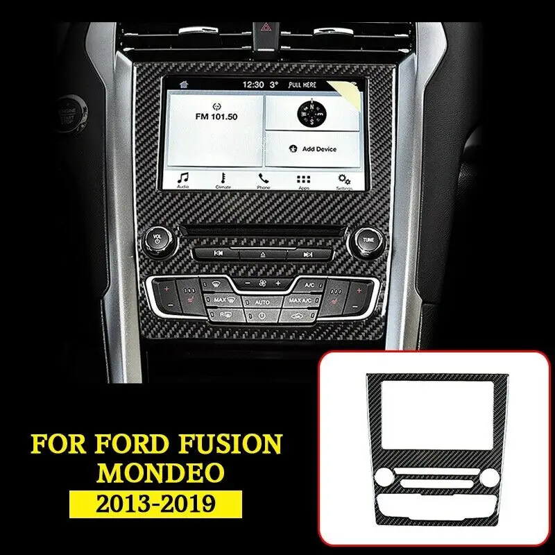 Углеродное волокно стиль GPS навигация панель Накладка для Ford Fusion Mondeo 2013 2014 2015 2016