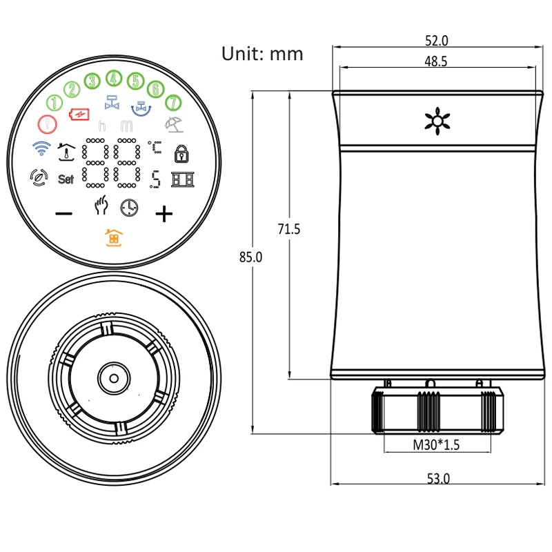 

Beok Tuya Zigbee Thermostatic Radiator Valve TRV Actuator Smart Thermostat Programmable Temperature Controller Works with Alexa