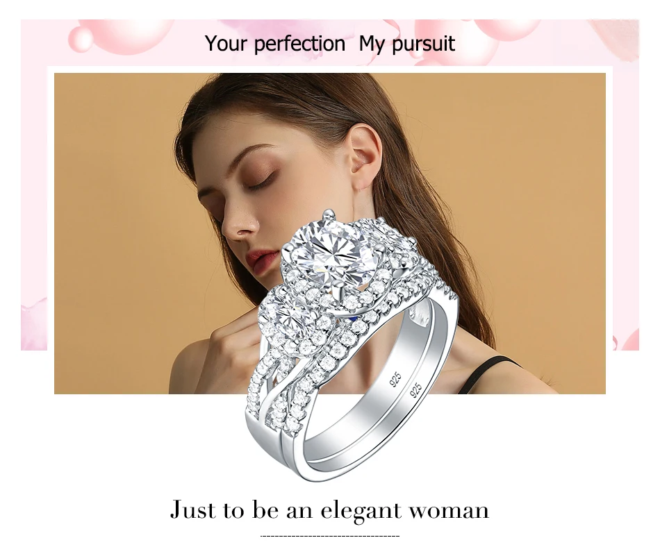 Wuziwen 3,5 Ct овальной формы AAA циркон кольца из стерлингового серебра 925 для женщин синий кристалл обручальное кольцо набор модный подарок для ювелирных изделий