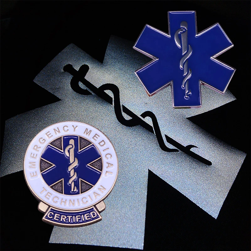Эмалированная булавка Star of Life сертифицированная бейдж для аварийной терапии