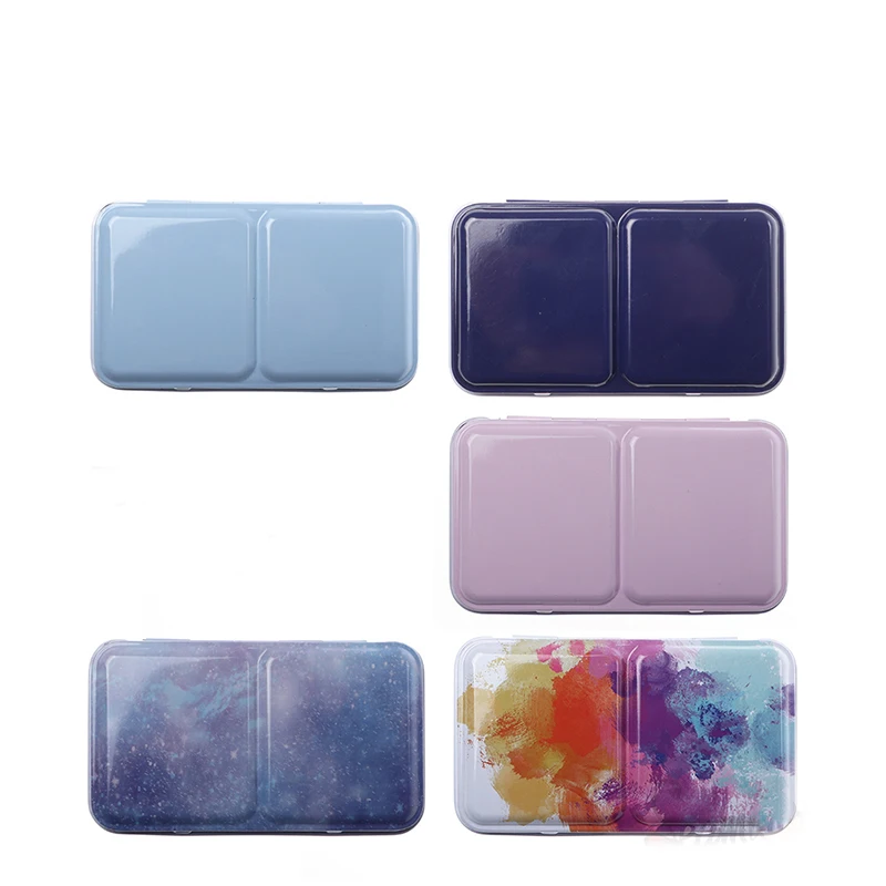 Разноцветные пустые палитры чехол Tin Box Краски Железный контейнер для хранения