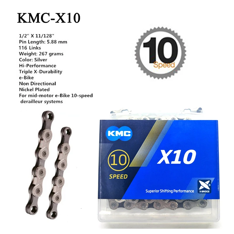 Kmc инструмент для демонтажа цепи велосипеда(X11.93 X11 X10 X9 Z9 X8 Z8 цепи 116 118L ссылки цикл переключатель цепи, 8, 9, 10, 11, скорость MTB цепь для дорожного велосипеда