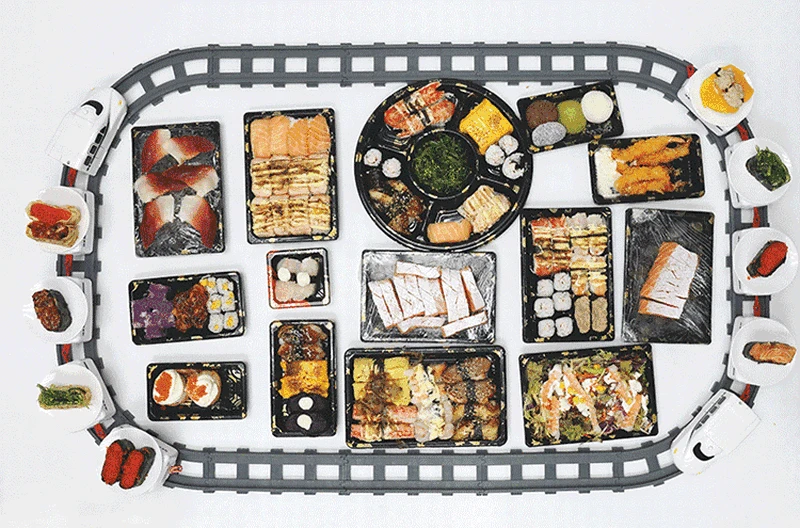 

Sushi Train Rotary Sushi Toy Track Train Electric Girls and Train Rotary Sushi Simula Revolving Car Ushi Children Electric Train