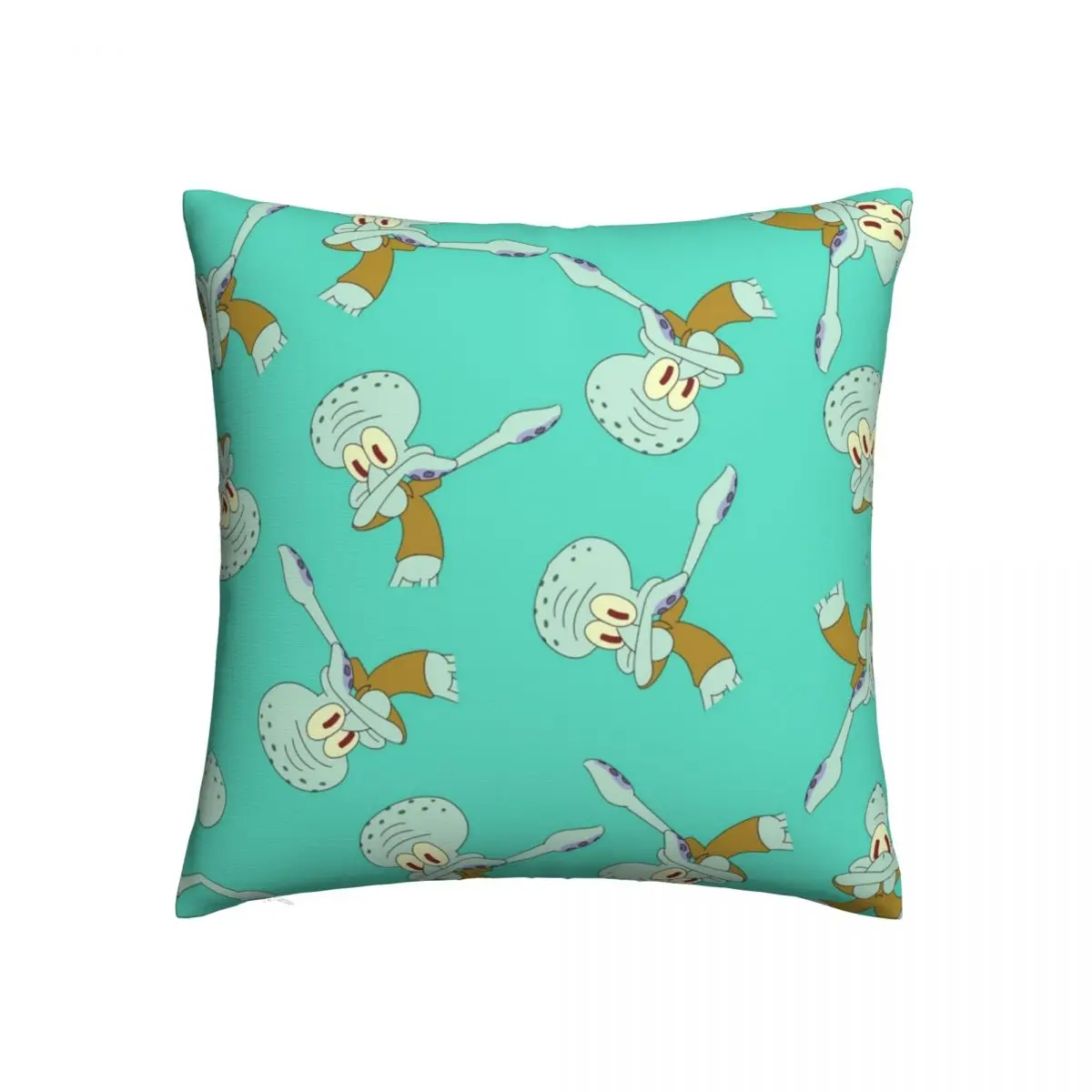 

Squidward Pillow Case Squidward Dab Universal Polyester Pillowcase Sofa Zipper Spring Cover