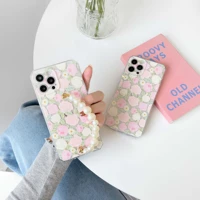flowers simple bead bracelet clear phone cover for iphone 11 12 mini pro max 7 8p se xs xr girl women silicone phone soft cases