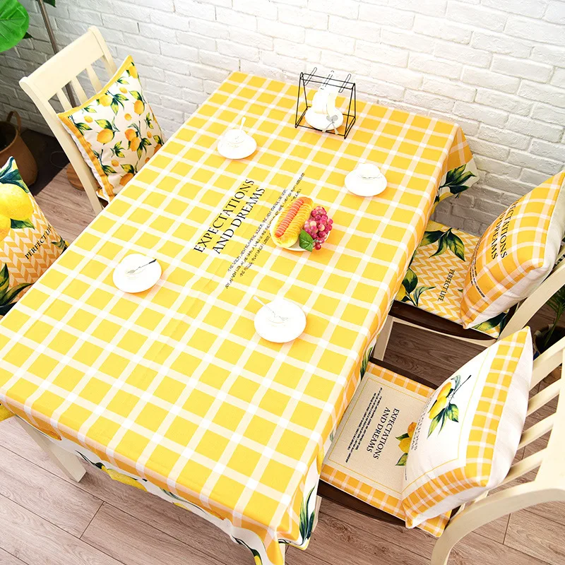 Круглая прямоугольная скатерть Simanfei американская пасторальная лимонная