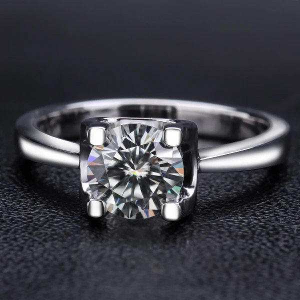 

CHEESTAR GEMS Fashion Design 925 Sterling Silver 5-6.5mm Certified Anniversary Ring Pretty Moissanite Ring Girl's Gift