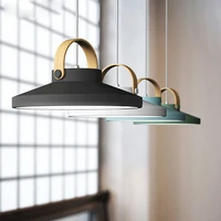 nordic indoor hanging lamp fixture modern led pendant lighting luminaire kitchen dining room suspension light imitation wood bar