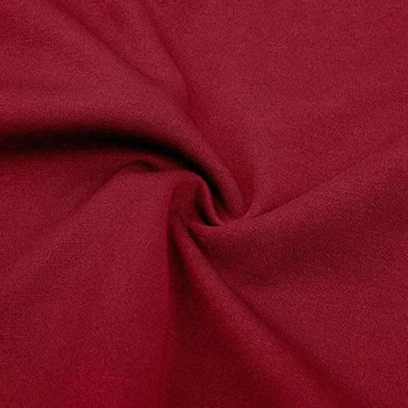 

Women's Summer Elastic Waist Ruffled Hem Split Skirt Red 2XL Size