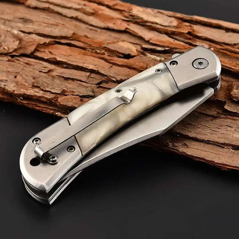 Охотничий складной нож с ручкой из нержавеющей стали и АБС пластика|Ножи| |