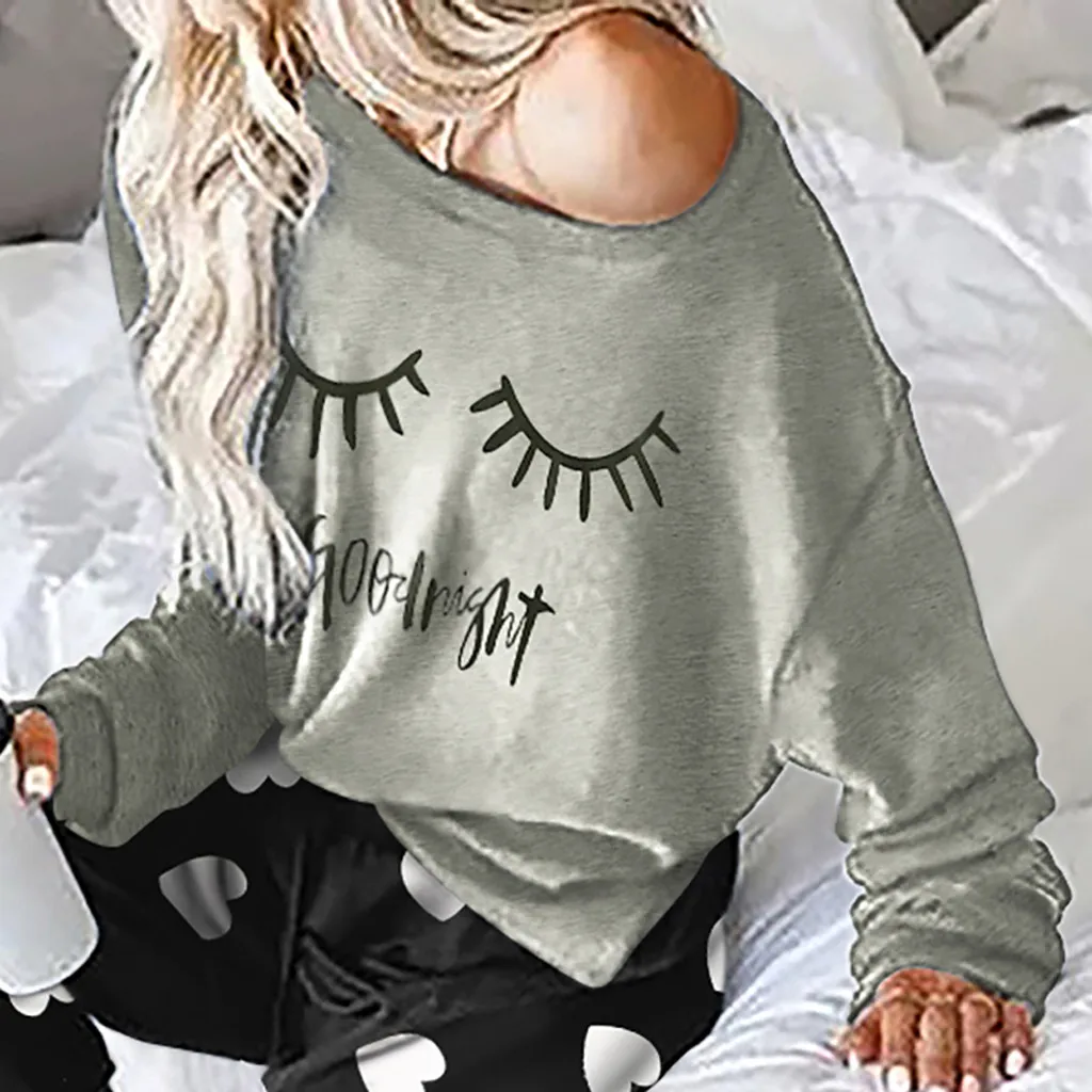 Модный женский Повседневный тренировочный костюм с принтом и длинными рукавами