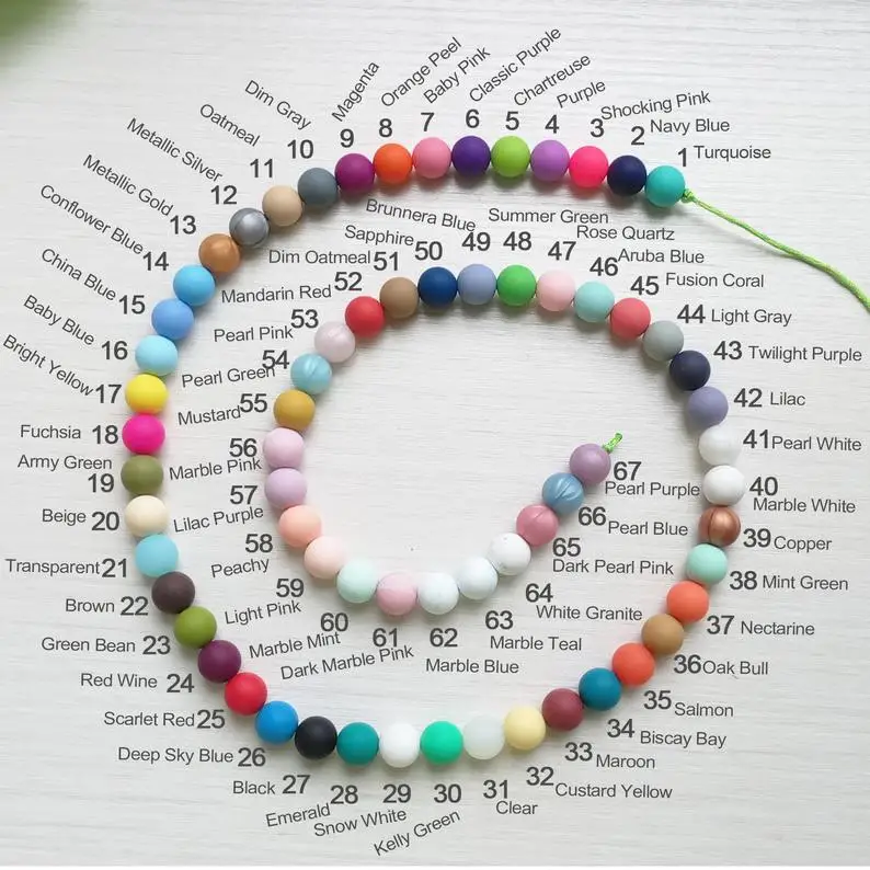 

NEW Color Marble Purple Silicone Beads Round Silicone Teething Beads Bulk Food Grade Baby Teethers BX67