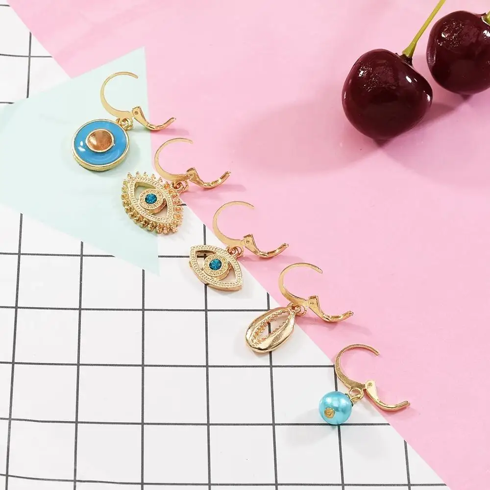 11 шт./компл. богемные Винтажные серьги из золотого сплава набор луна звезда