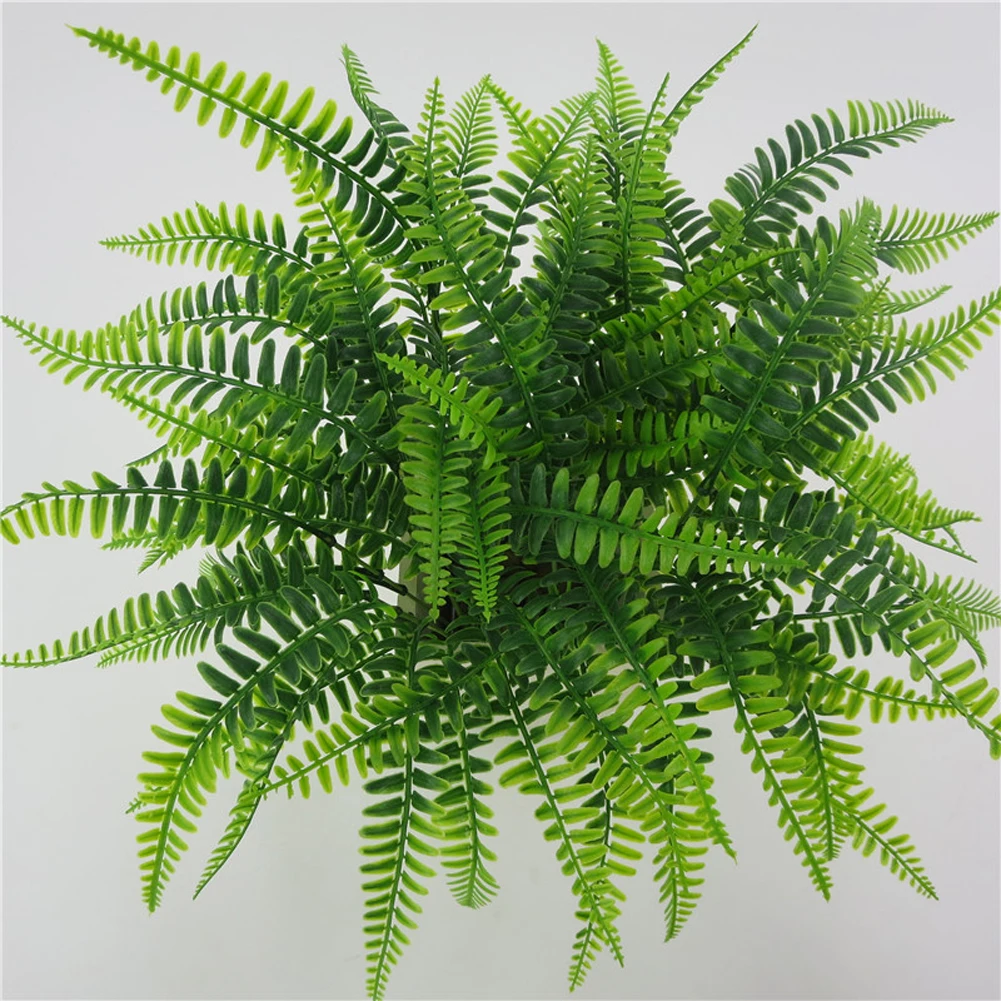 

42cm 7 Forks Artificial Persian Leaf Plant Fake Lifelike Plastic Wedding Background Decoration Lysimachia Fern Floral Decor