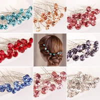 10pcslot women hair sticks hairpin diamond u type desgin hair clips alloy crystal fashion wedding hair accessories