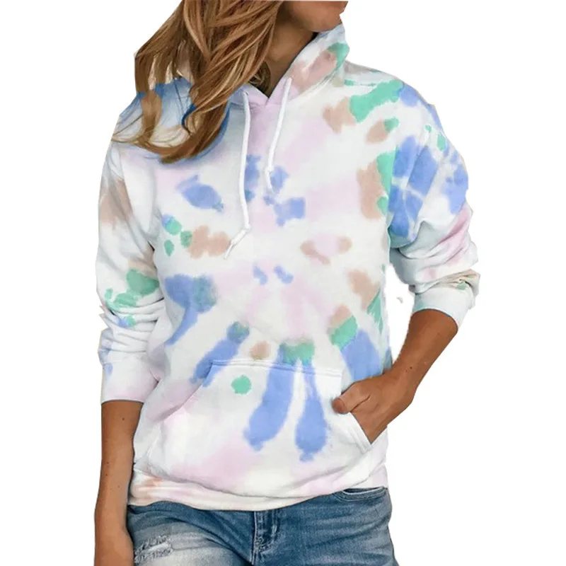 

2020 New Fashion Women Printing Hoodie Rainbow Color Hot Sale Free Shipping Female Pullover Hoody Sweatshirt Women Clothing