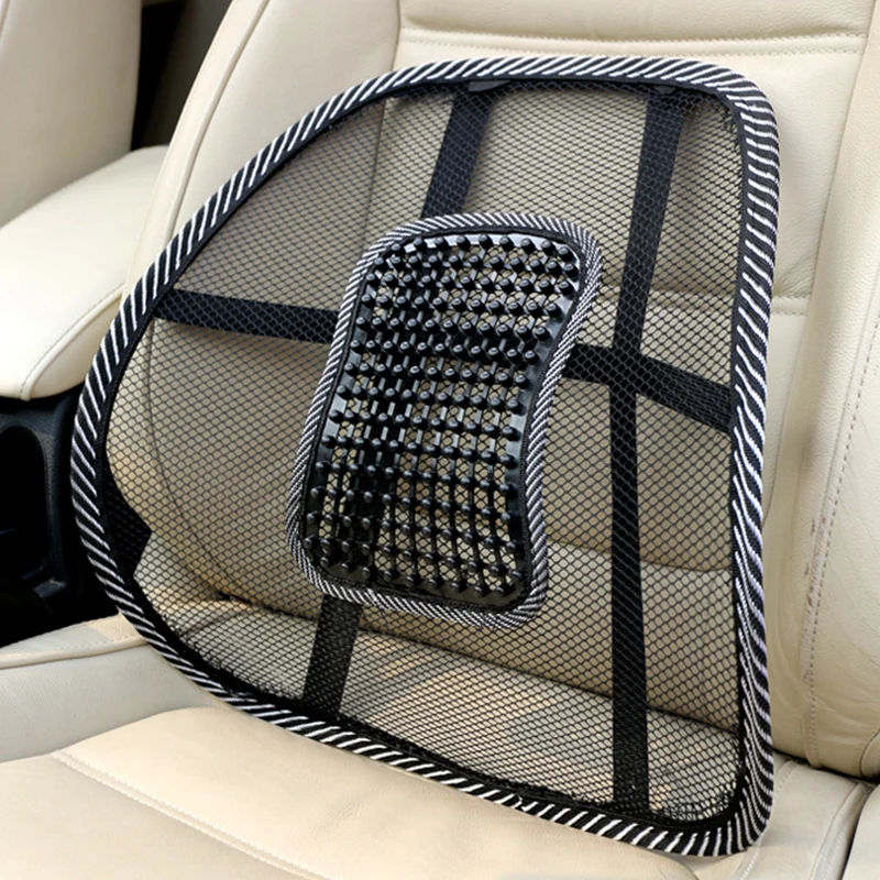 

Car Seat Office Chair Massage Back Lumbar Support Mesh Ventilate Cushion Pad Black Mesh Back Lumbar Cushion for Car Driver