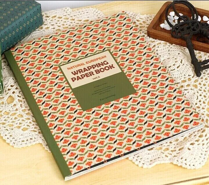 1 Винтажный стиль подарочная упаковочная бумага книга 24 листа/набор, геометрический узор Скрапбукинг бумажный пакет набор, оригами, DIY бумажное ремесло - Цвет: 1