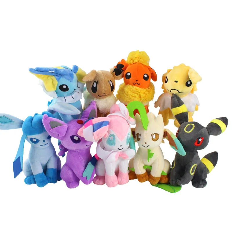 9 шт./компл. плюшевая игрушка Покемон моросеон листвон Umbreon йолон вапоран Flareon Eevee