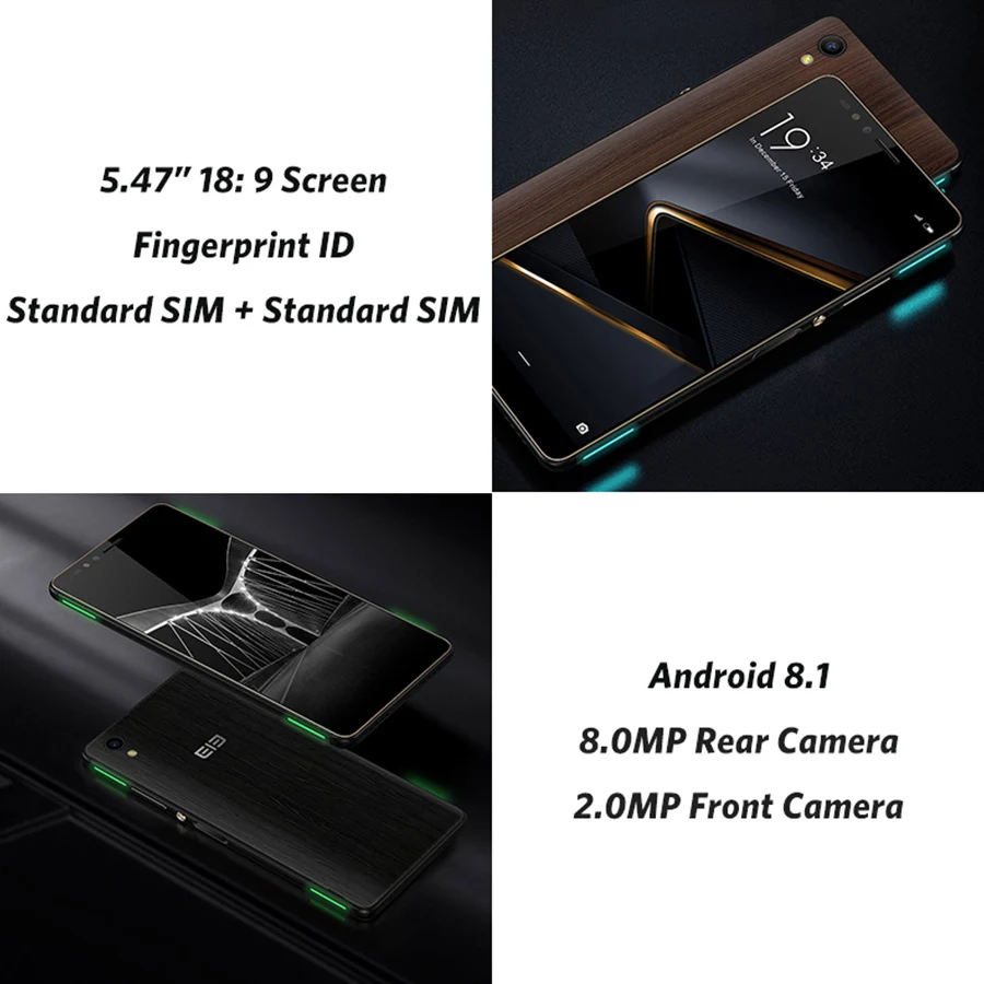 Elephone A2 5 47 &quot18: 9 мобильный телефон Android 8 1 MT6580 четырехъядерный HD + ГБ Мп 2 МП